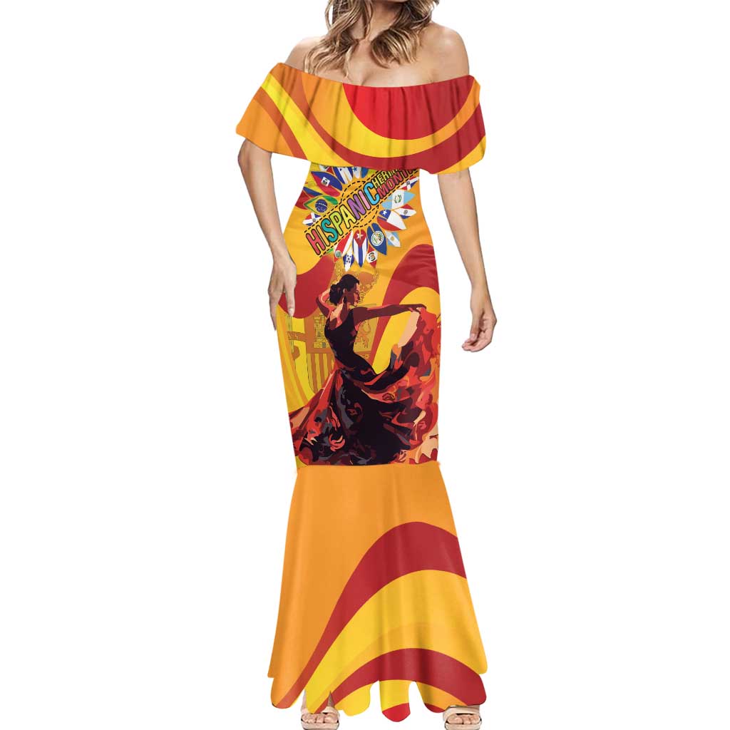 Hispanic Heritage Month Mermaid Dress Espana Flamenco - Wonder Print Shop