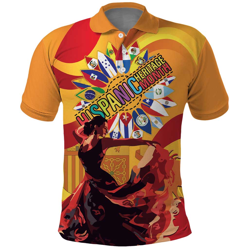 Hispanic Heritage Month Polo Shirt Espana Flamenco - Wonder Print Shop