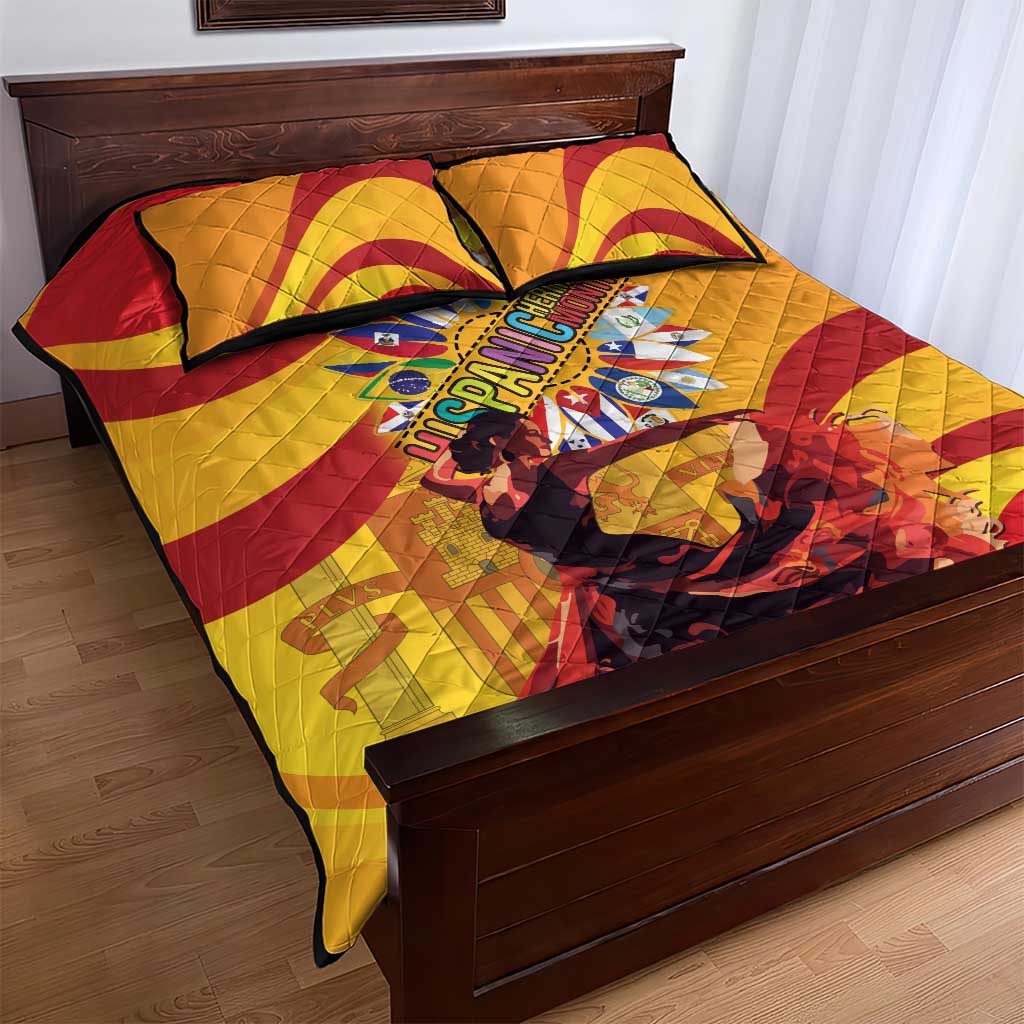 Hispanic Heritage Month Quilt Bed Set Espana Flamenco - Wonder Print Shop