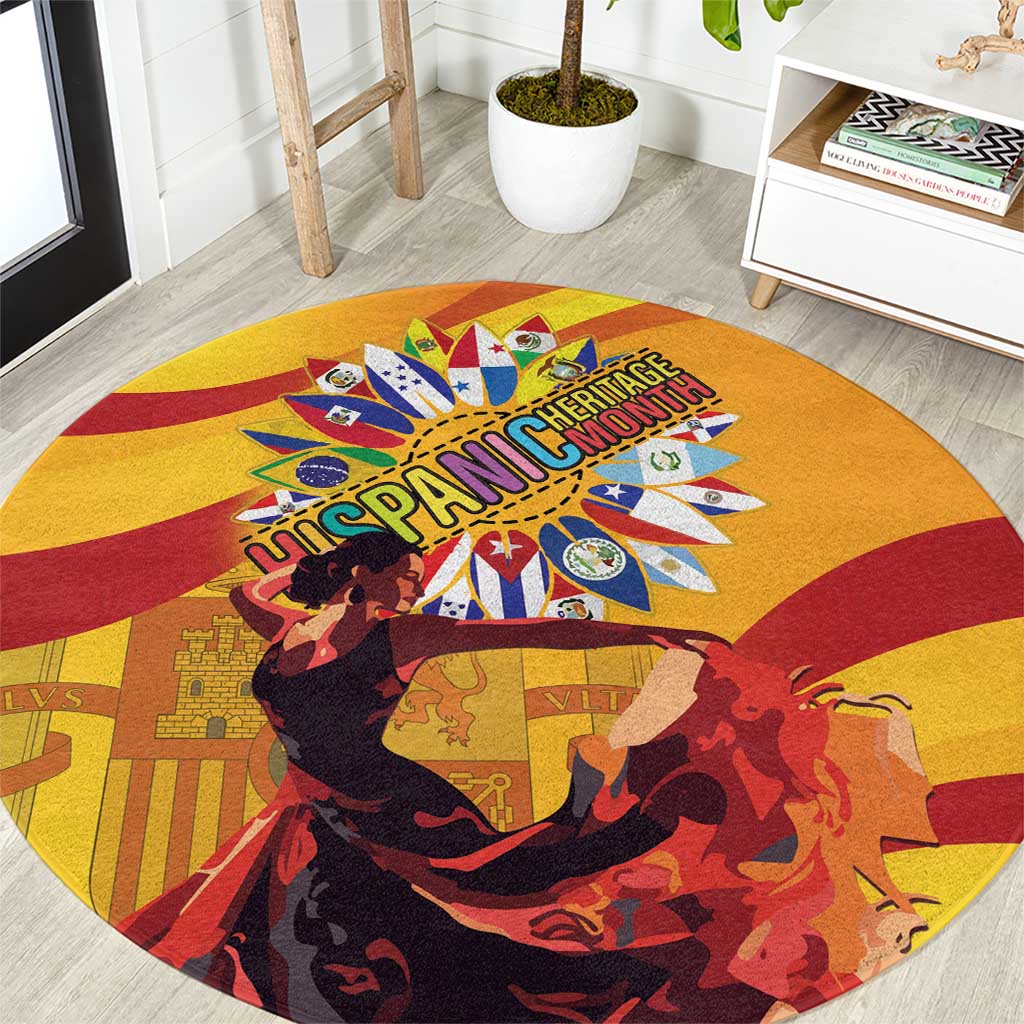 Hispanic Heritage Month Round Carpet Espana Flamenco