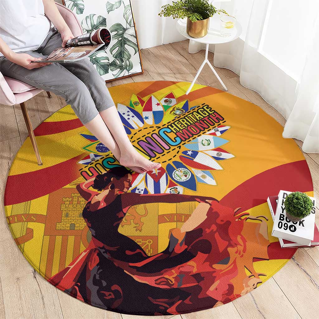 Hispanic Heritage Month Round Carpet Espana Flamenco