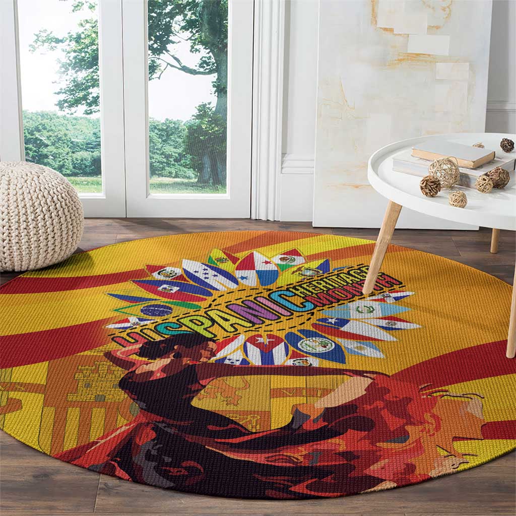 Hispanic Heritage Month Round Carpet Espana Flamenco