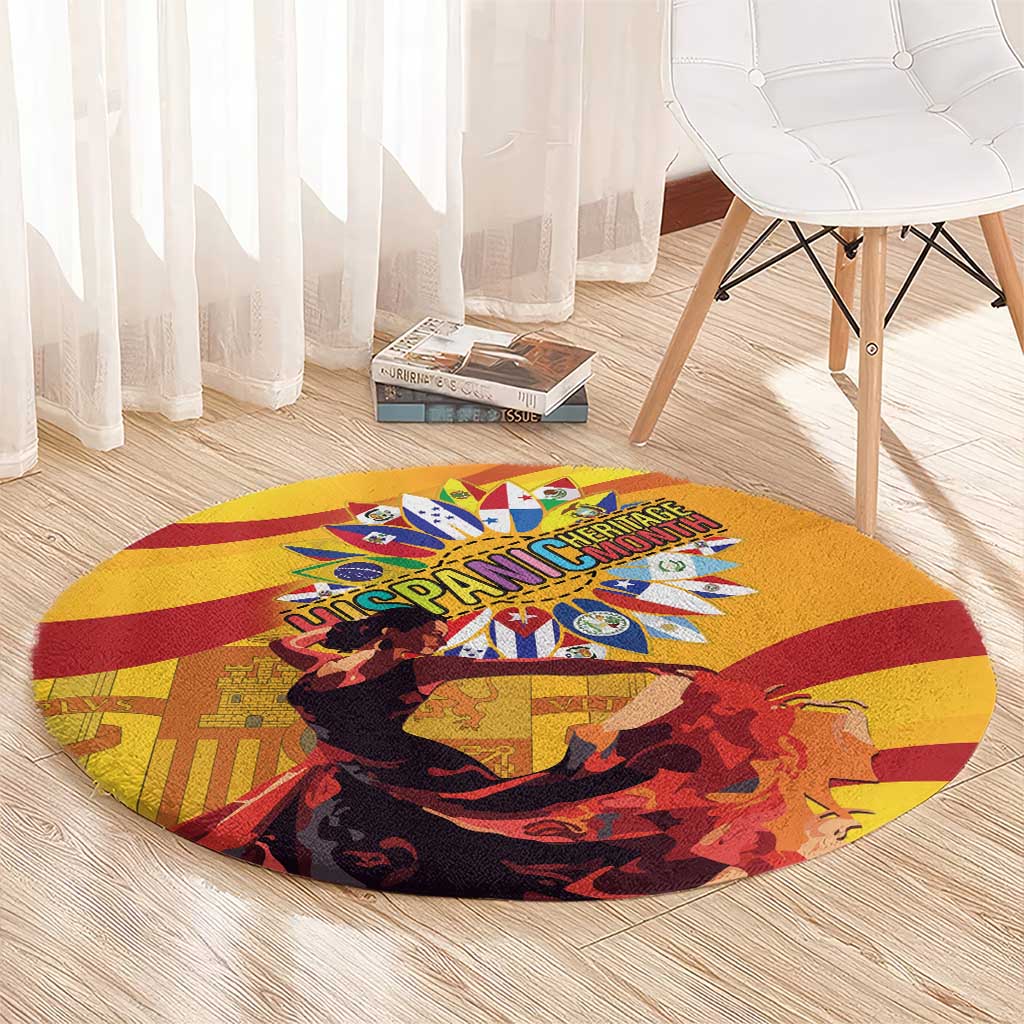 Hispanic Heritage Month Round Carpet Espana Flamenco