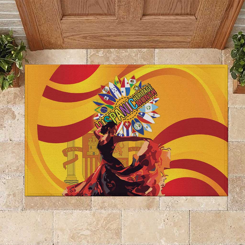 Hispanic Heritage Month Rubber Doormat Espana Flamenco - Wonder Print Shop