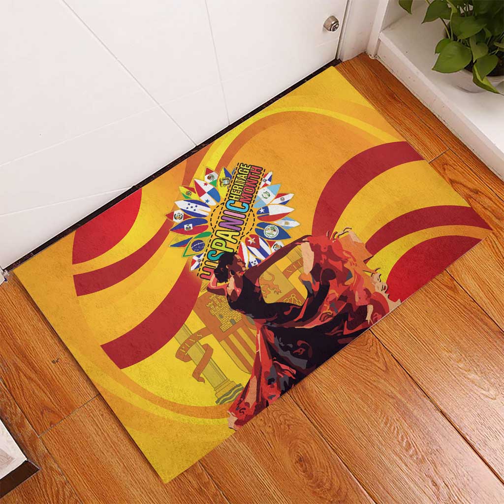 Hispanic Heritage Month Rubber Doormat Espana Flamenco - Wonder Print Shop