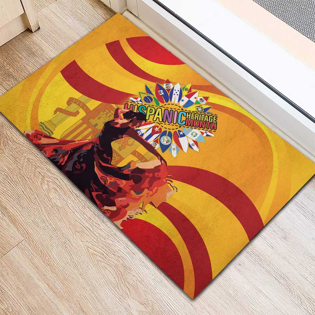 Hispanic Heritage Month Rubber Doormat Espana Flamenco - Wonder Print Shop