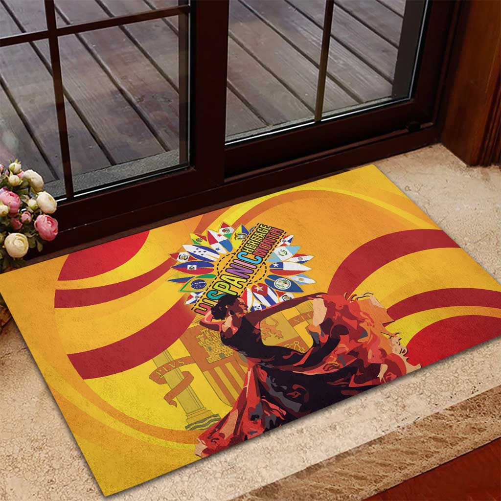 Hispanic Heritage Month Rubber Doormat Espana Flamenco - Wonder Print Shop