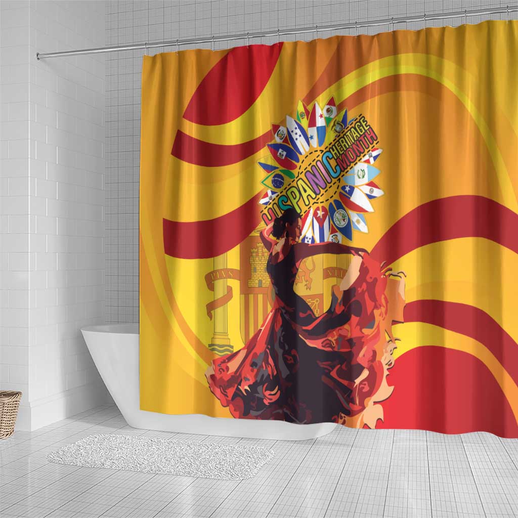Hispanic Heritage Month Shower Curtain Espana Flamenco