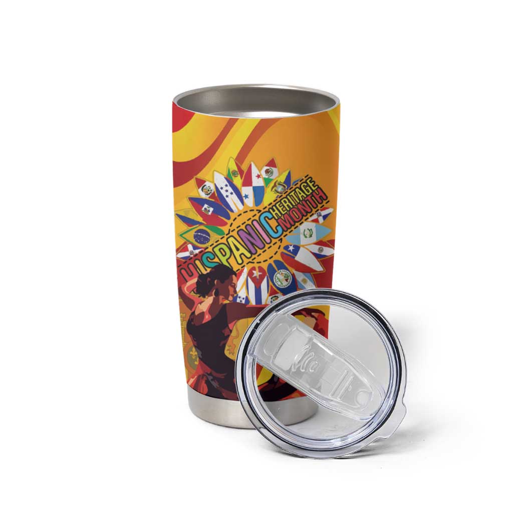 Hispanic Heritage Month Tumbler Cup Espana Flamenco - Wonder Print Shop