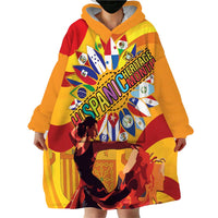 Hispanic Heritage Month Wearable Blanket Hoodie Espana Flamenco - Wonder Print Shop