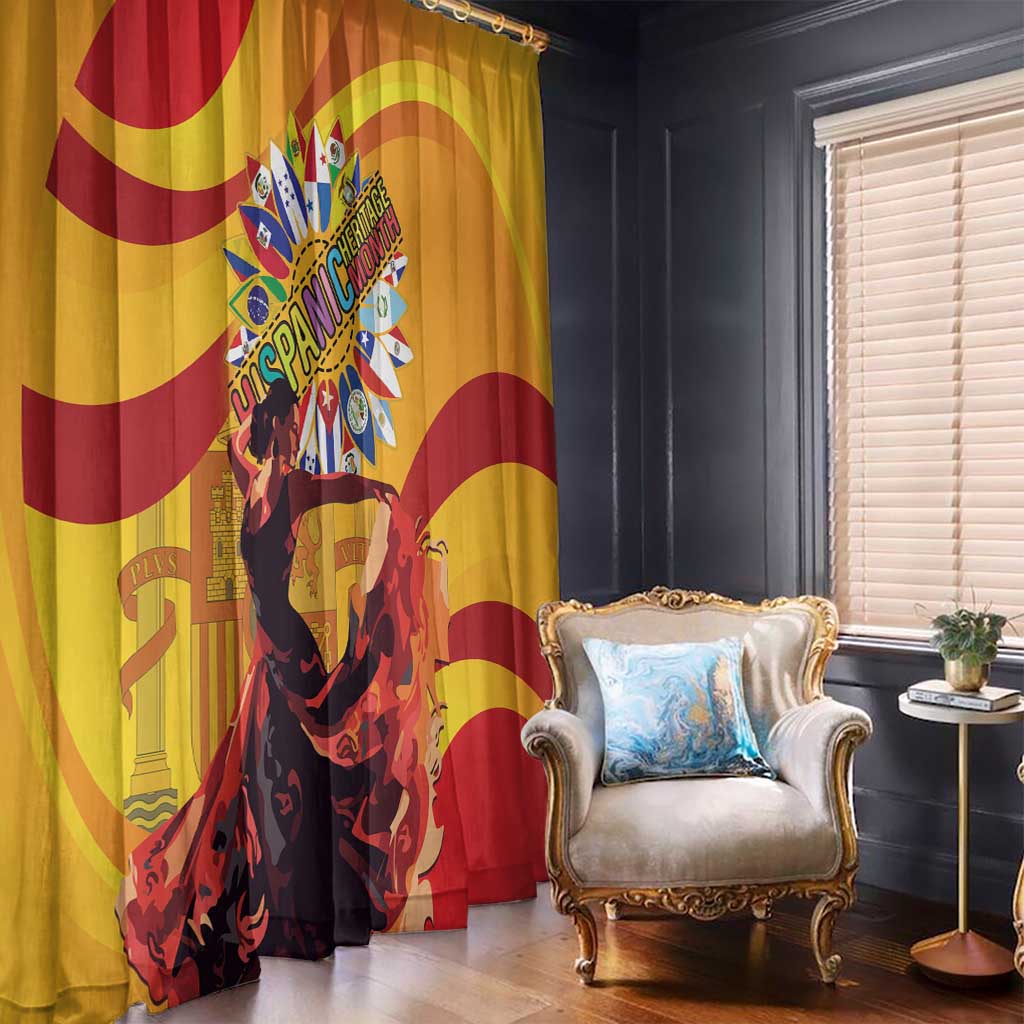 Hispanic Heritage Month Window Curtain Espana Flamenco - Wonder Print Shop