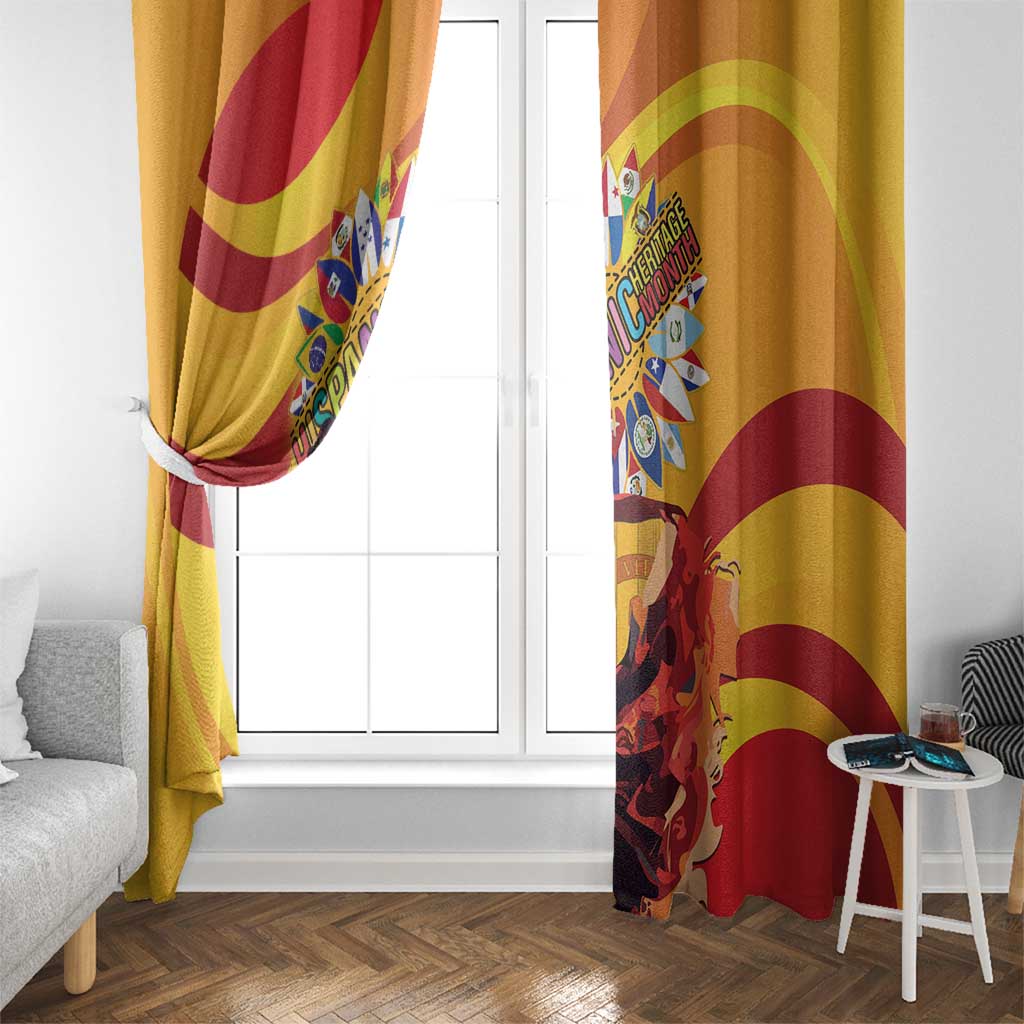 Hispanic Heritage Month Window Curtain Espana Flamenco - Wonder Print Shop