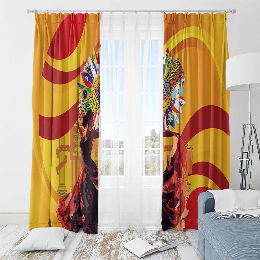 Hispanic Heritage Month Window Curtain Espana Flamenco - Wonder Print Shop