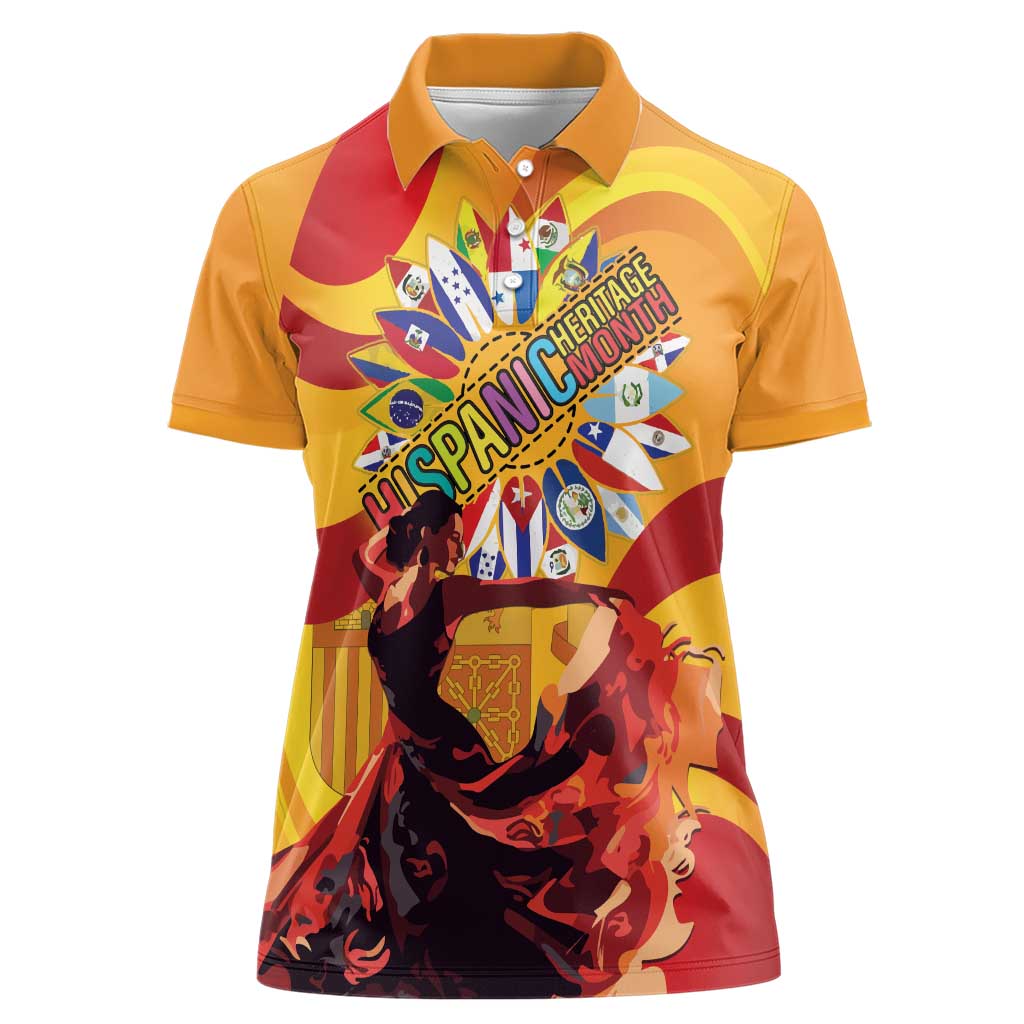 Hispanic Heritage Month Women Polo Shirt Espana Flamenco - Wonder Print Shop