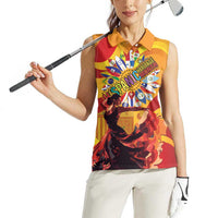 Hispanic Heritage Month Women Sleeveless Polo Shirt Espana Flamenco - Wonder Print Shop