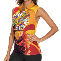 Hispanic Heritage Month Women Sleeveless Polo Shirt Espana Flamenco - Wonder Print Shop