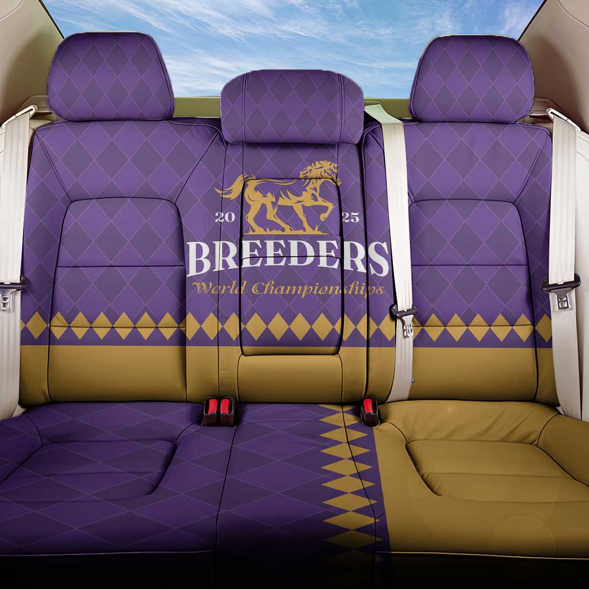 Personalized Breeders Horse Racing 2025 Back Car Seat Cover Del Mar Awaits - Wonder Print Shop