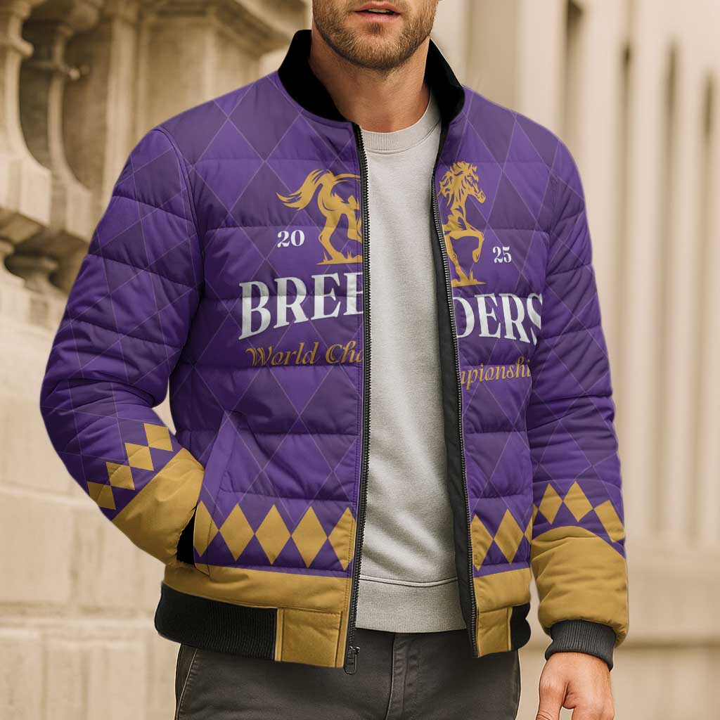 Personalized Breeders Horse Racing 2025 Bomber Puffer Jacket Del Mar Awaits - Wonder Print Shop