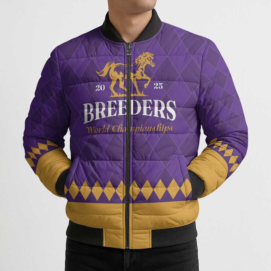 Personalized Breeders Horse Racing 2025 Bomber Puffer Jacket Del Mar Awaits - Wonder Print Shop