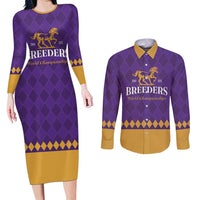 Personalized Breeders Horse Racing 2025 Couples Matching Long Sleeve Bodycon Dress and Long Sleeve Button Shirt Del Mar Awaits - Wonder Print Shop