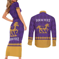 Personalized Breeders Horse Racing 2025 Couples Matching Short Sleeve Bodycon Dress and Long Sleeve Button Shirt Del Mar Awaits - Wonder Print Shop