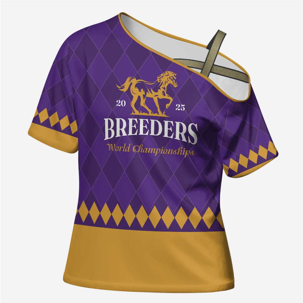 Personalized Breeders Horse Racing 2025 Cross Shoulder Shirt Del Mar Awaits - Wonder Print Shop