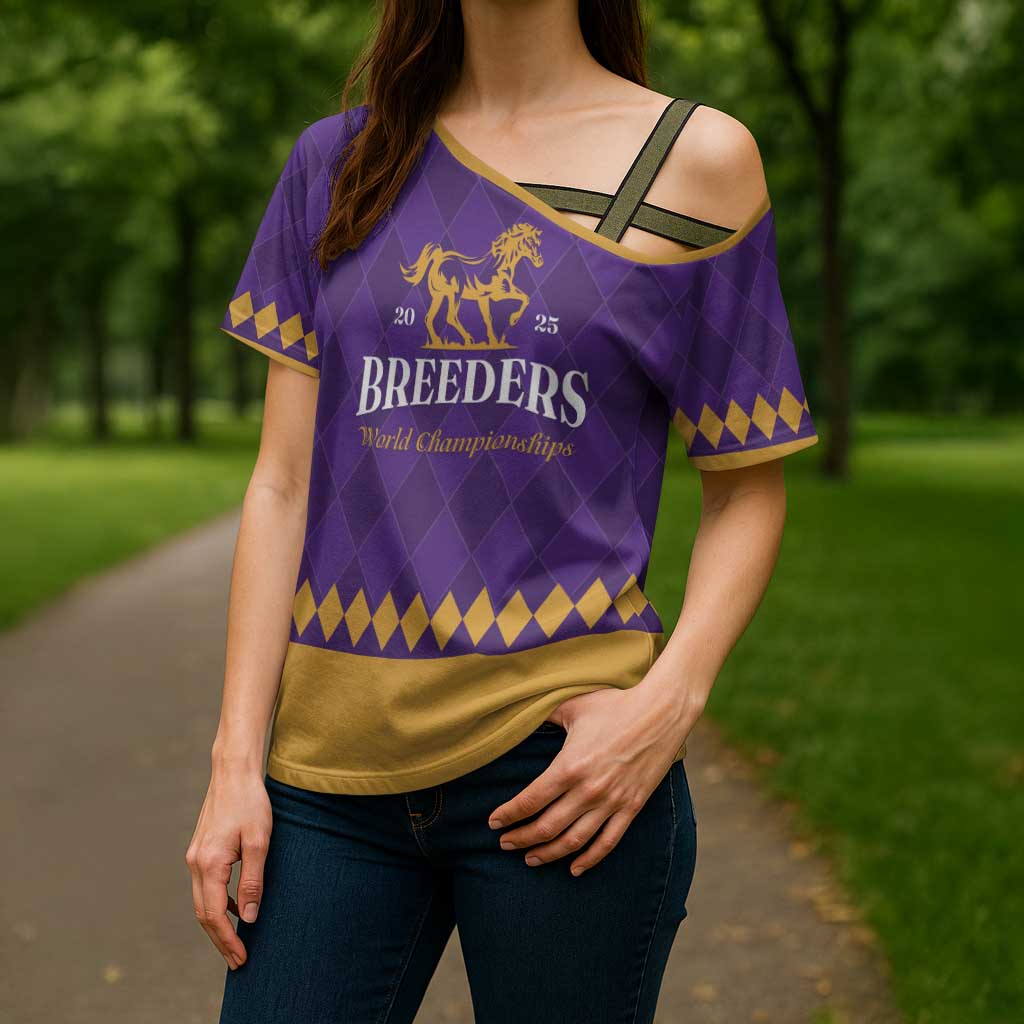 Personalized Breeders Horse Racing 2025 Cross Shoulder Shirt Del Mar Awaits - Wonder Print Shop