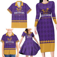 Personalized Breeders Horse Racing 2025 Family Matching Long Sleeve Bodycon Dress and Hawaiian Shirt Del Mar Awaits - Wonder Print Shop