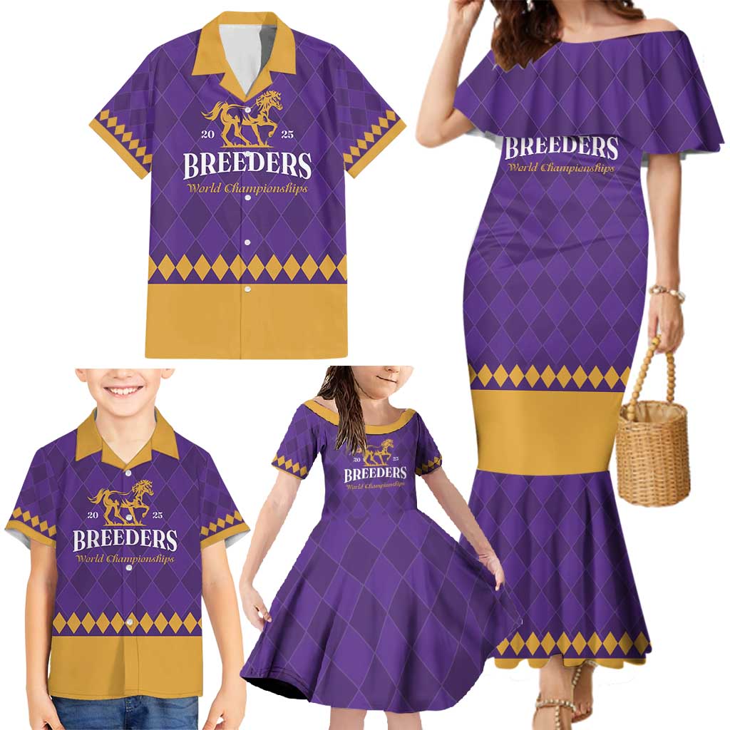 Personalized Breeders Horse Racing 2025 Family Matching Mermaid Dress and Hawaiian Shirt Del Mar Awaits - Wonder Print Shop