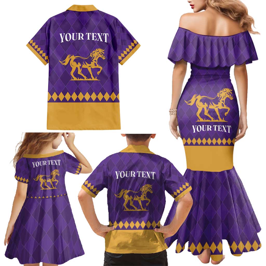 Personalized Breeders Horse Racing 2025 Family Matching Mermaid Dress and Hawaiian Shirt Del Mar Awaits - Wonder Print Shop