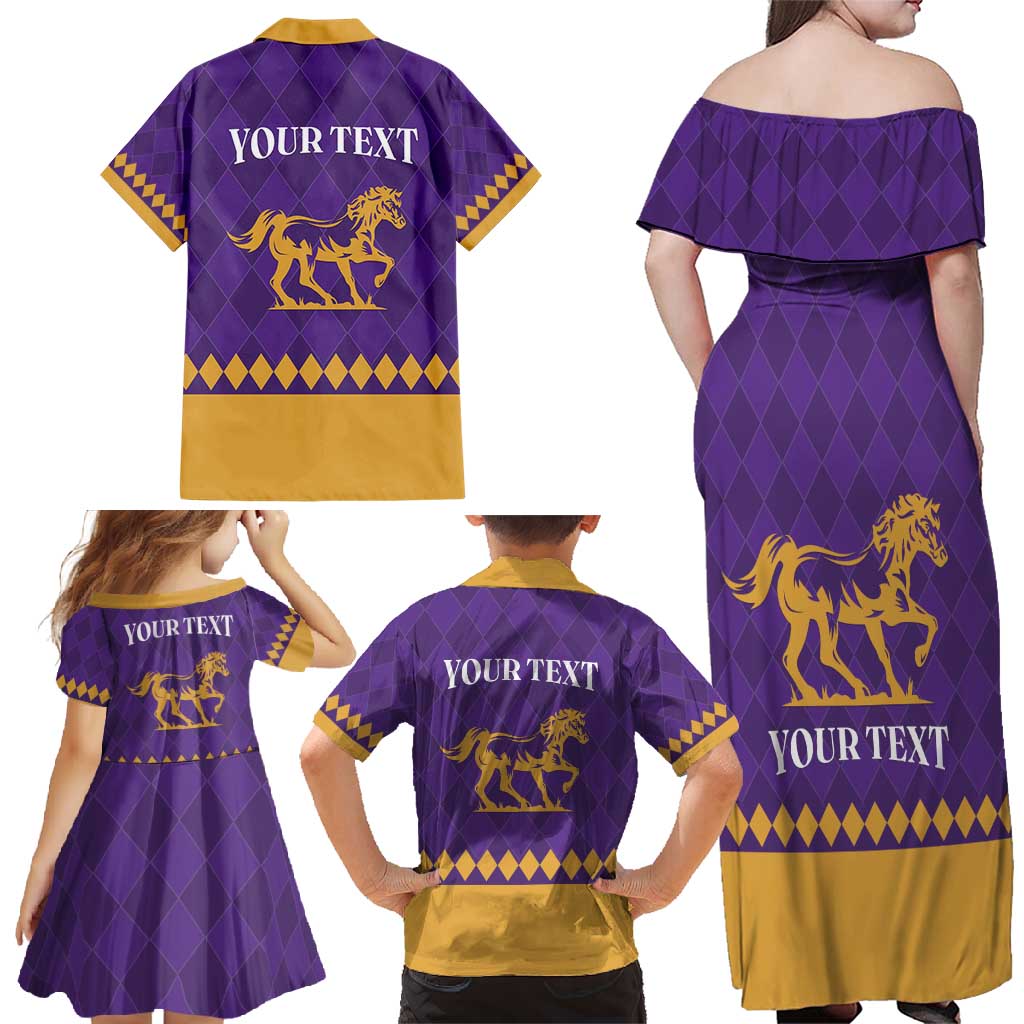 Personalized Breeders Horse Racing 2025 Family Matching Off Shoulder Maxi Dress and Hawaiian Shirt Del Mar Awaits - Wonder Print Shop