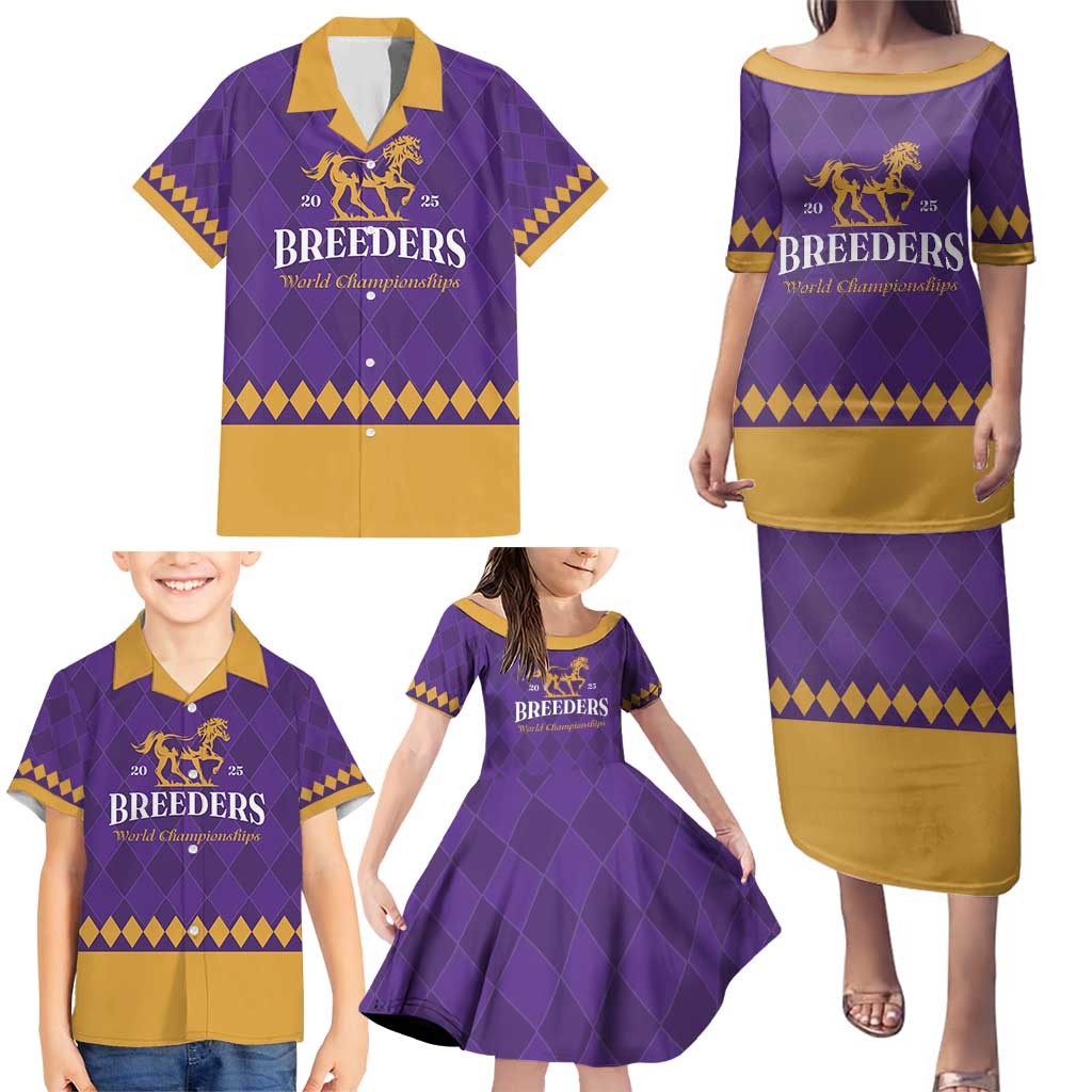Personalized Breeders Horse Racing 2025 Family Matching Puletasi and Hawaiian Shirt Del Mar Awaits - Wonder Print Shop