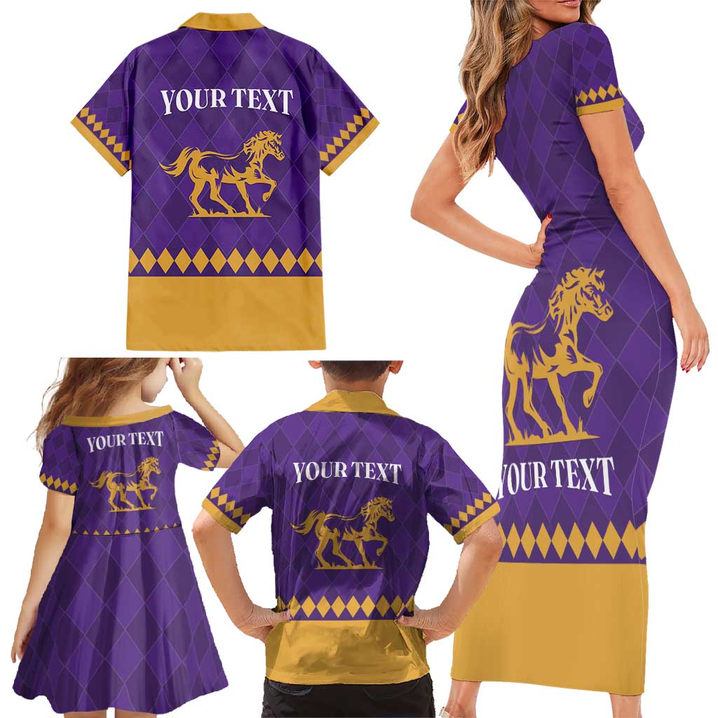 Personalized Breeders Horse Racing 2025 Family Matching Short Sleeve Bodycon Dress and Hawaiian Shirt Del Mar Awaits - Wonder Print Shop