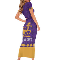 Personalized Breeders Horse Racing 2025 Family Matching Short Sleeve Bodycon Dress and Hawaiian Shirt Del Mar Awaits - Wonder Print Shop