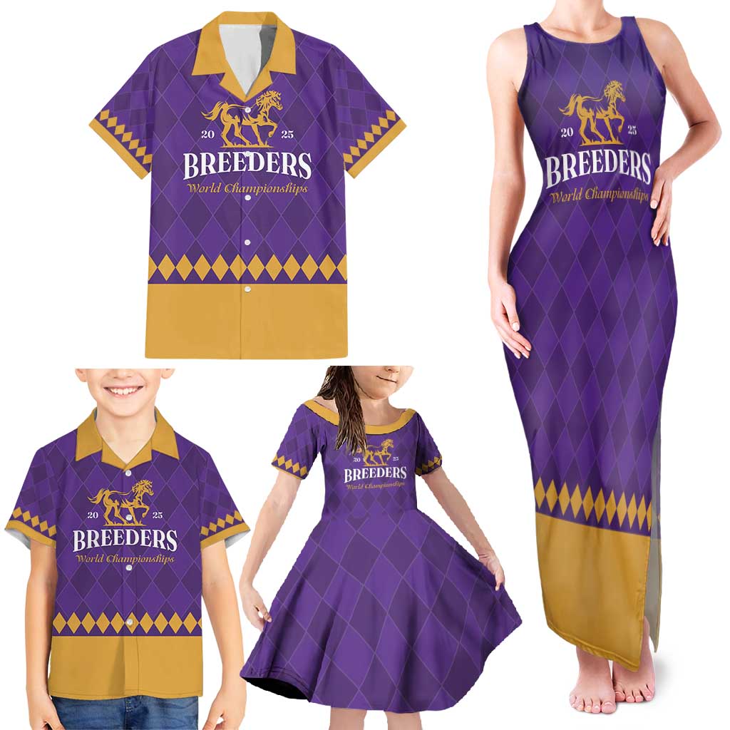 Personalized Breeders Horse Racing 2025 Family Matching Tank Maxi Dress and Hawaiian Shirt Del Mar Awaits - Wonder Print Shop
