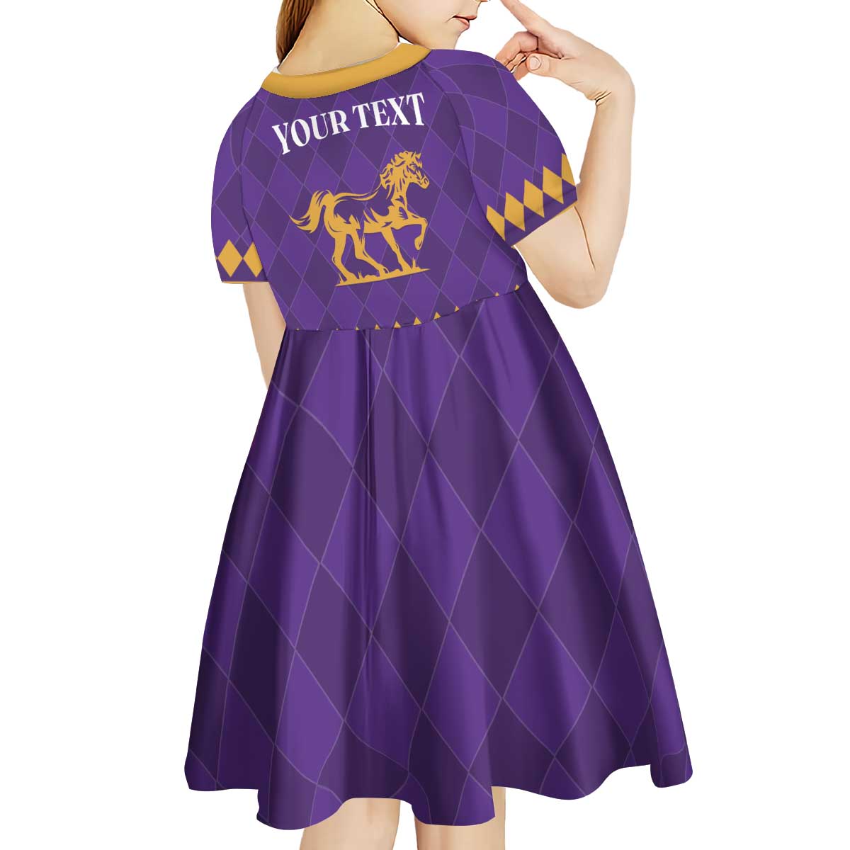 Personalized Breeders Horse Racing 2025 Kid Short Sleeve Dress Del Mar Awaits - Wonder Print Shop