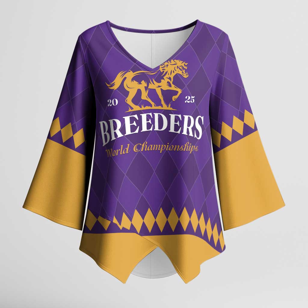 Personalized Breeders Horse Racing 2025 Kimono Sleeve Blouse Del Mar Awaits - Wonder Print Shop