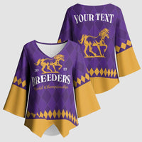 Personalized Breeders Horse Racing 2025 Kimono Sleeve Blouse Del Mar Awaits - Wonder Print Shop