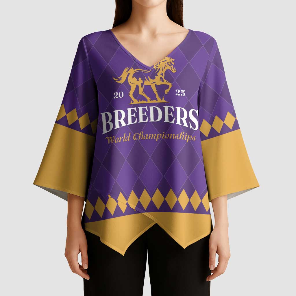 Personalized Breeders Horse Racing 2025 Kimono Sleeve Blouse Del Mar Awaits - Wonder Print Shop