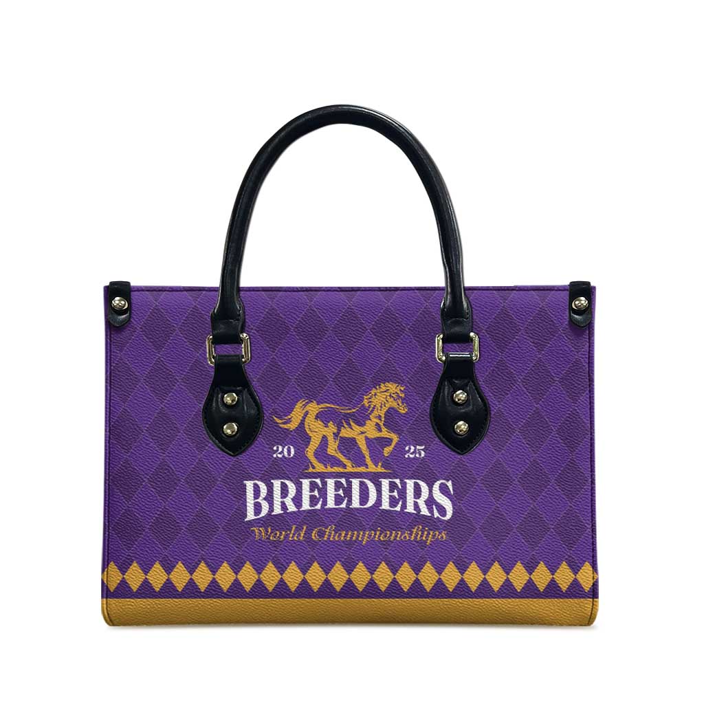 Personalized Breeders Horse Racing 2025 Leather Bag Del Mar Awaits - Wonder Print Shop