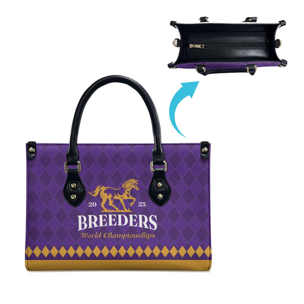 Personalized Breeders Horse Racing 2025 Leather Bag Del Mar Awaits - Wonder Print Shop