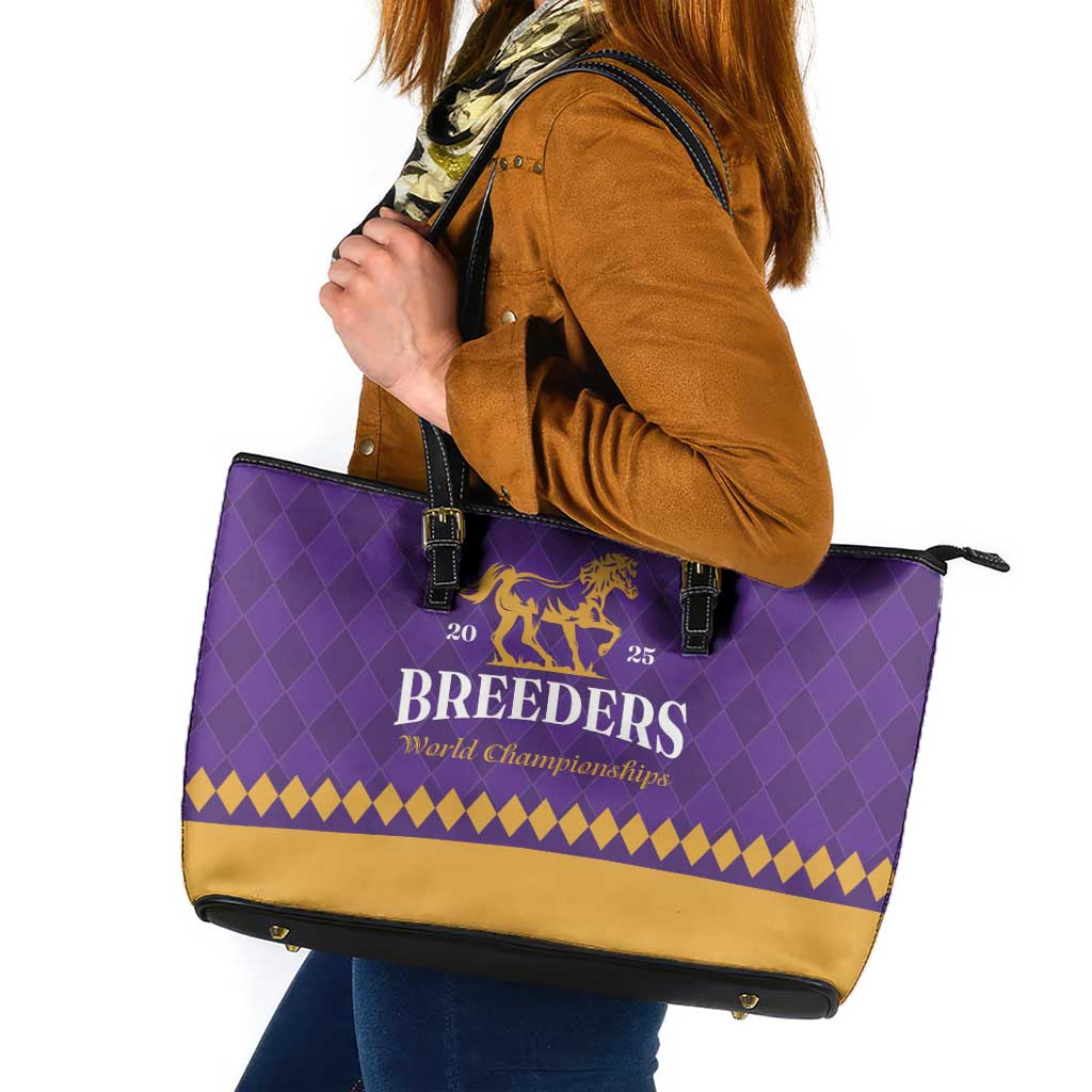 Personalized Breeders Horse Racing 2025 Leather Tote Bag Del Mar Awaits - Wonder Print Shop