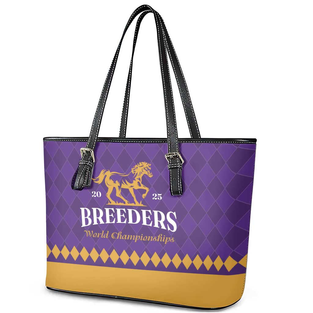 Personalized Breeders Horse Racing 2025 Leather Tote Bag Del Mar Awaits - Wonder Print Shop