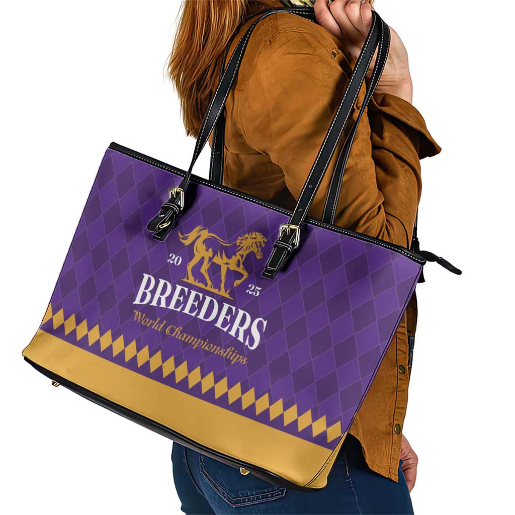 Personalized Breeders Horse Racing 2025 Leather Tote Bag Del Mar Awaits - Wonder Print Shop