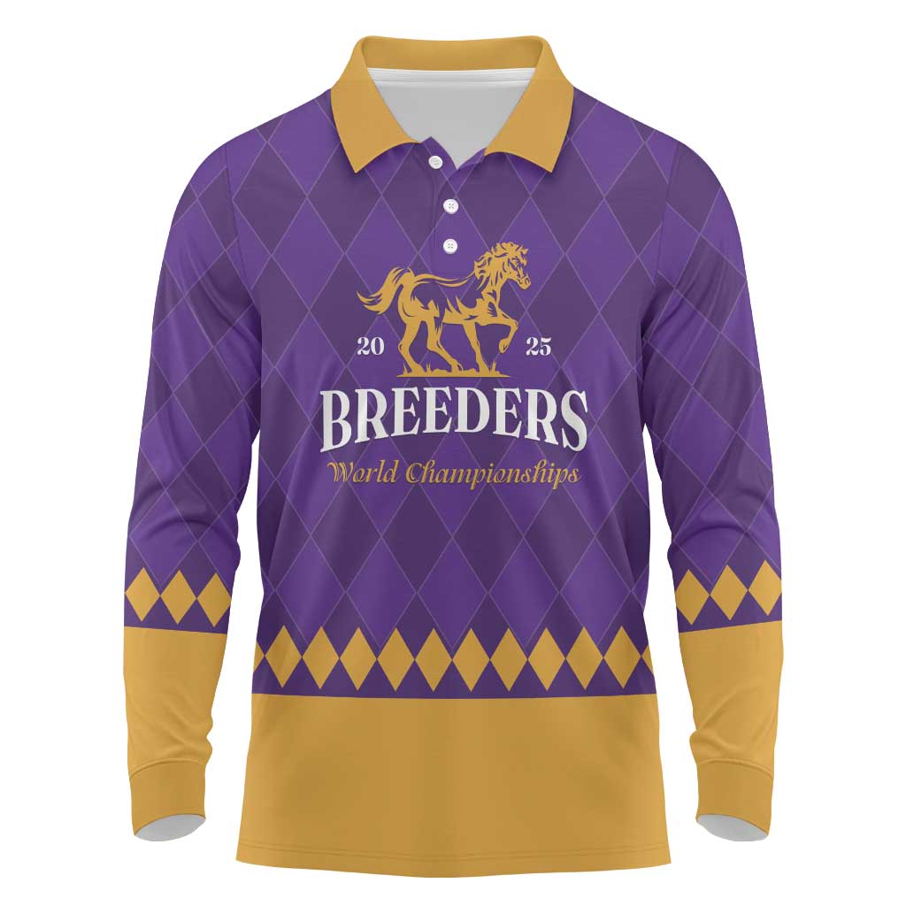 Personalized Breeders Horse Racing 2025 Long Sleeve Polo Shirt Del Mar Awaits - Wonder Print Shop