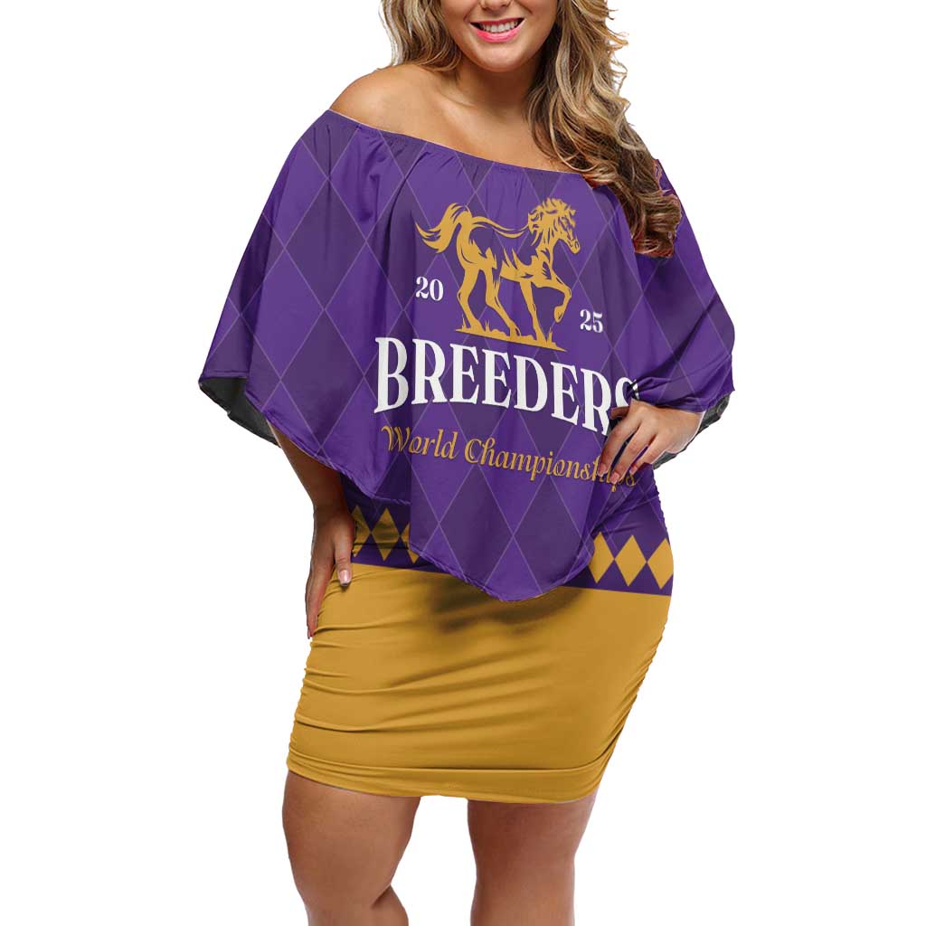 Personalized Breeders Horse Racing 2025 Off Shoulder Short Dress Del Mar Awaits - Wonder Print Shop