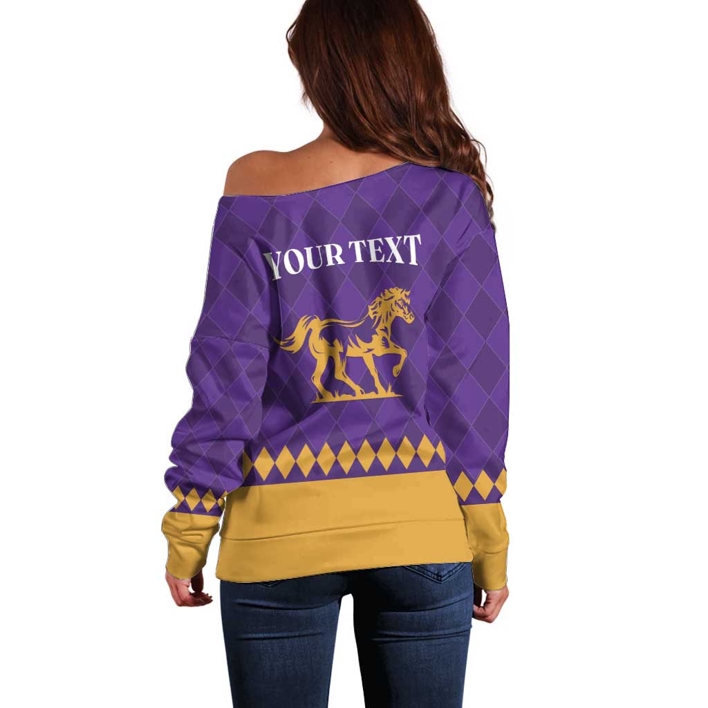 Personalized Breeders Horse Racing 2025 Off Shoulder Sweater Del Mar Awaits - Wonder Print Shop