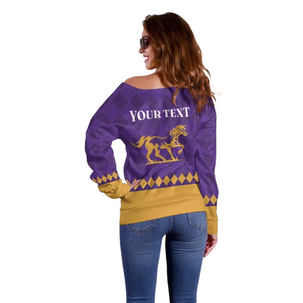 Personalized Breeders Horse Racing 2025 Off Shoulder Sweater Del Mar Awaits - Wonder Print Shop