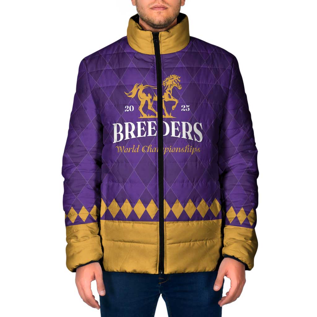 Personalized Breeders Horse Racing 2025 Padded Jacket Del Mar Awaits - Wonder Print Shop