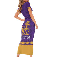 Personalized Breeders Horse Racing 2025 Short Sleeve Bodycon Dress Del Mar Awaits - Wonder Print Shop